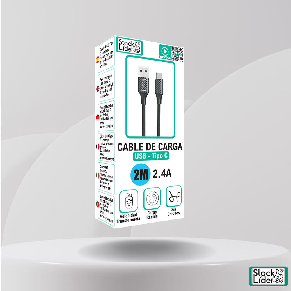 CABLE DE CARGA USB - TIPO C 2M