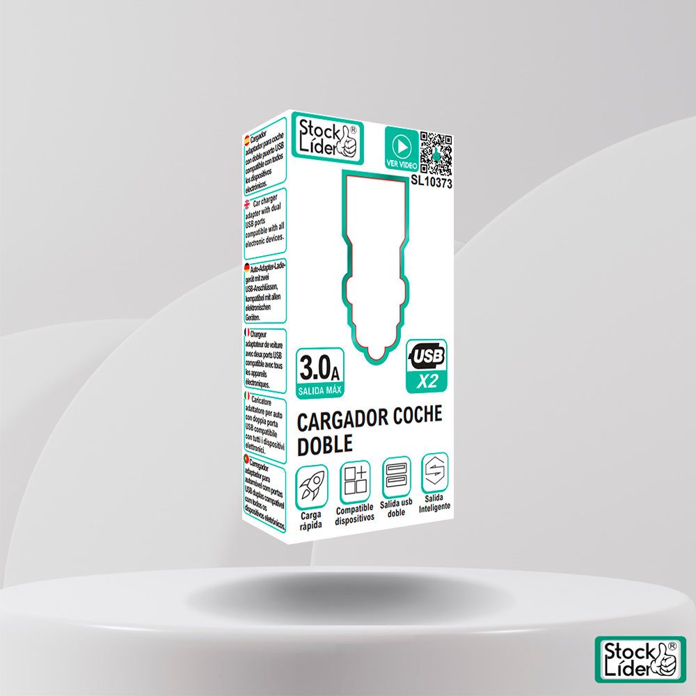 Cargador coche doble USB x2