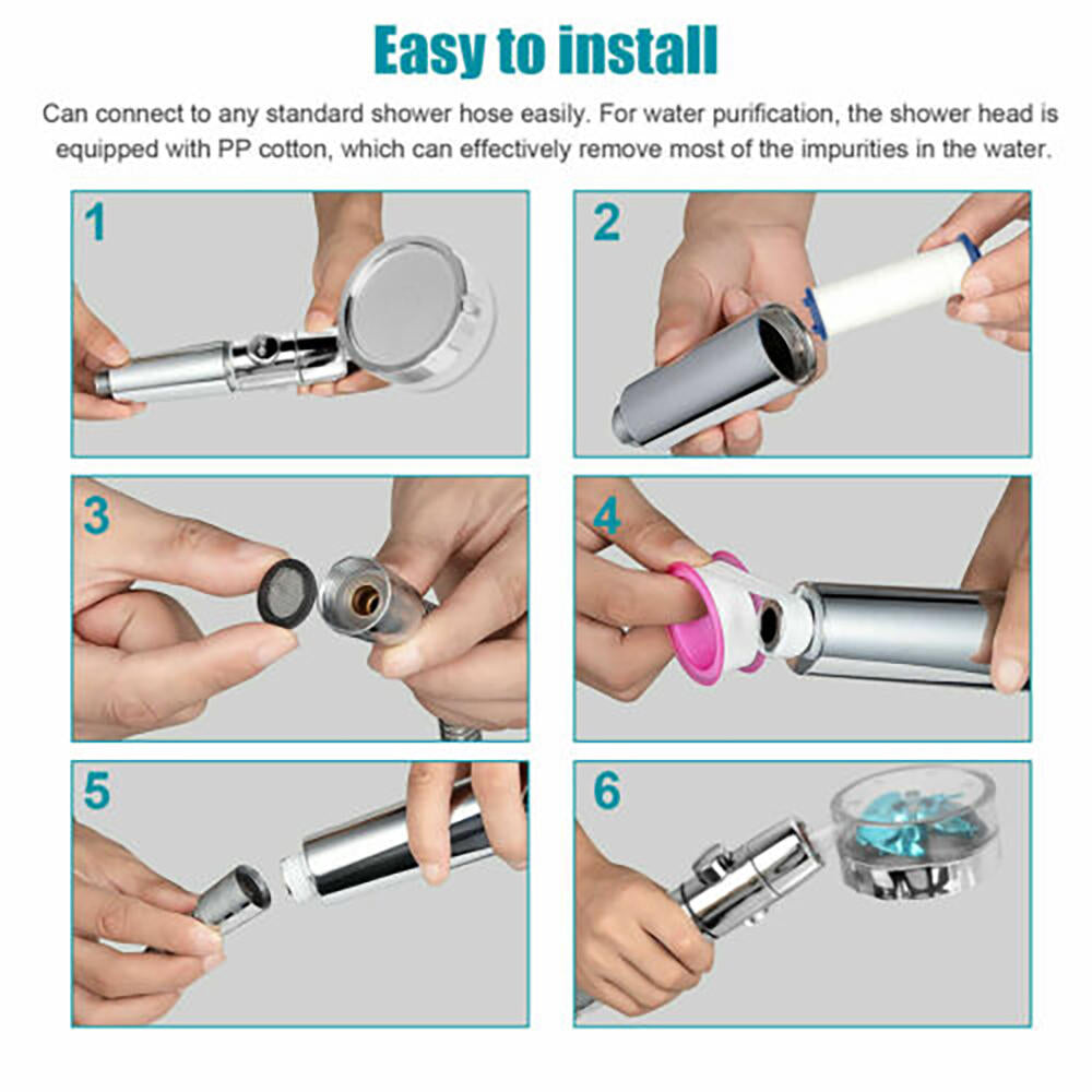 CABEZAL ALCACHOFA DE DUCHA HÉLICE CON FILTRO ANTICAL