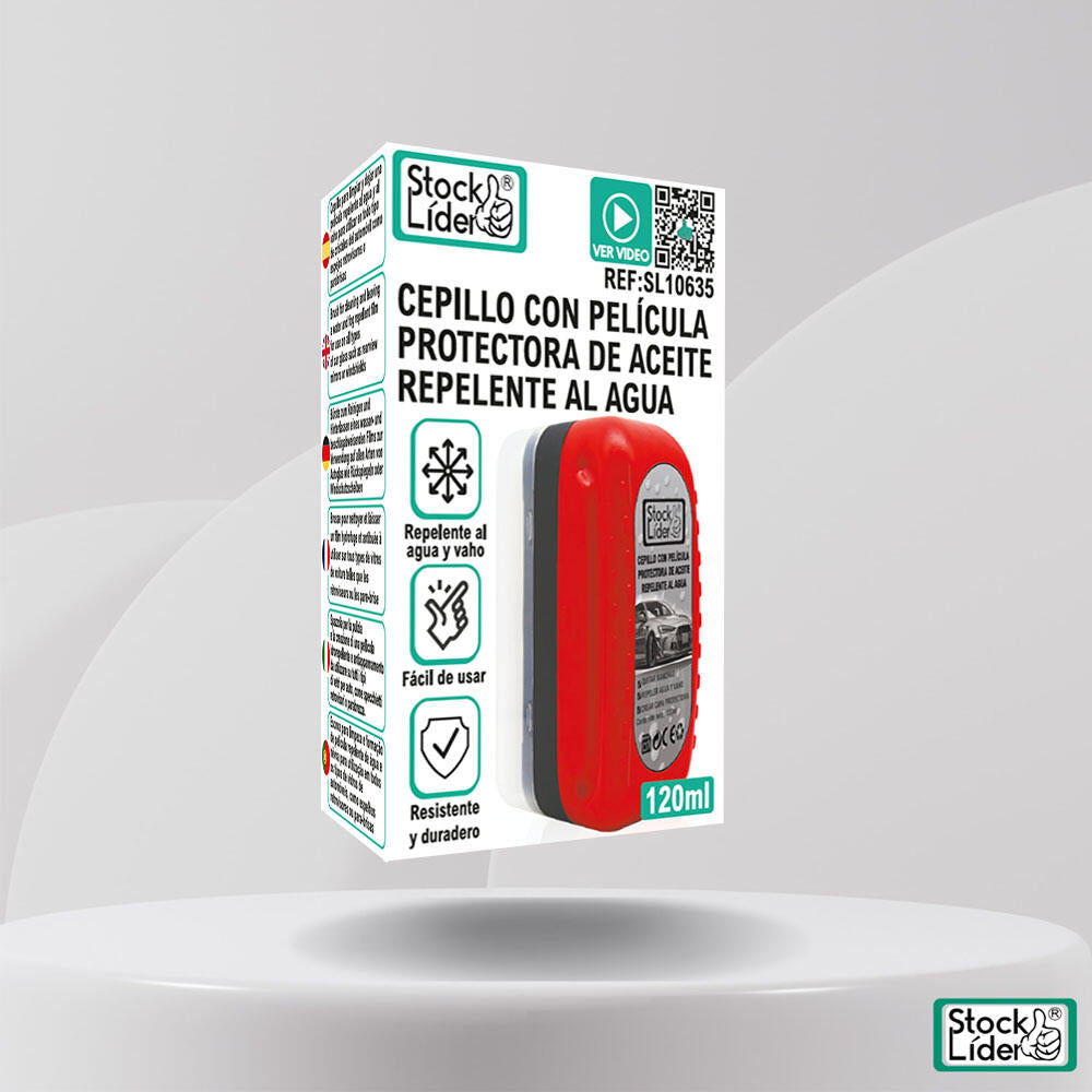 Cepillo con película protectora de aceite repelente al agua